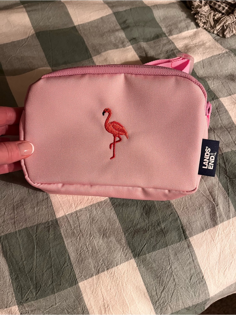 Light pink flamingo cross body